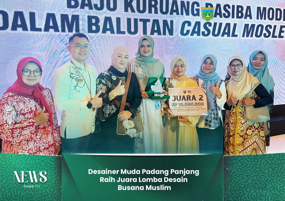 Desainer Muda Padang Panjang, Miftahul Rizki Raih Juara Lomba Desain Busana Muslim