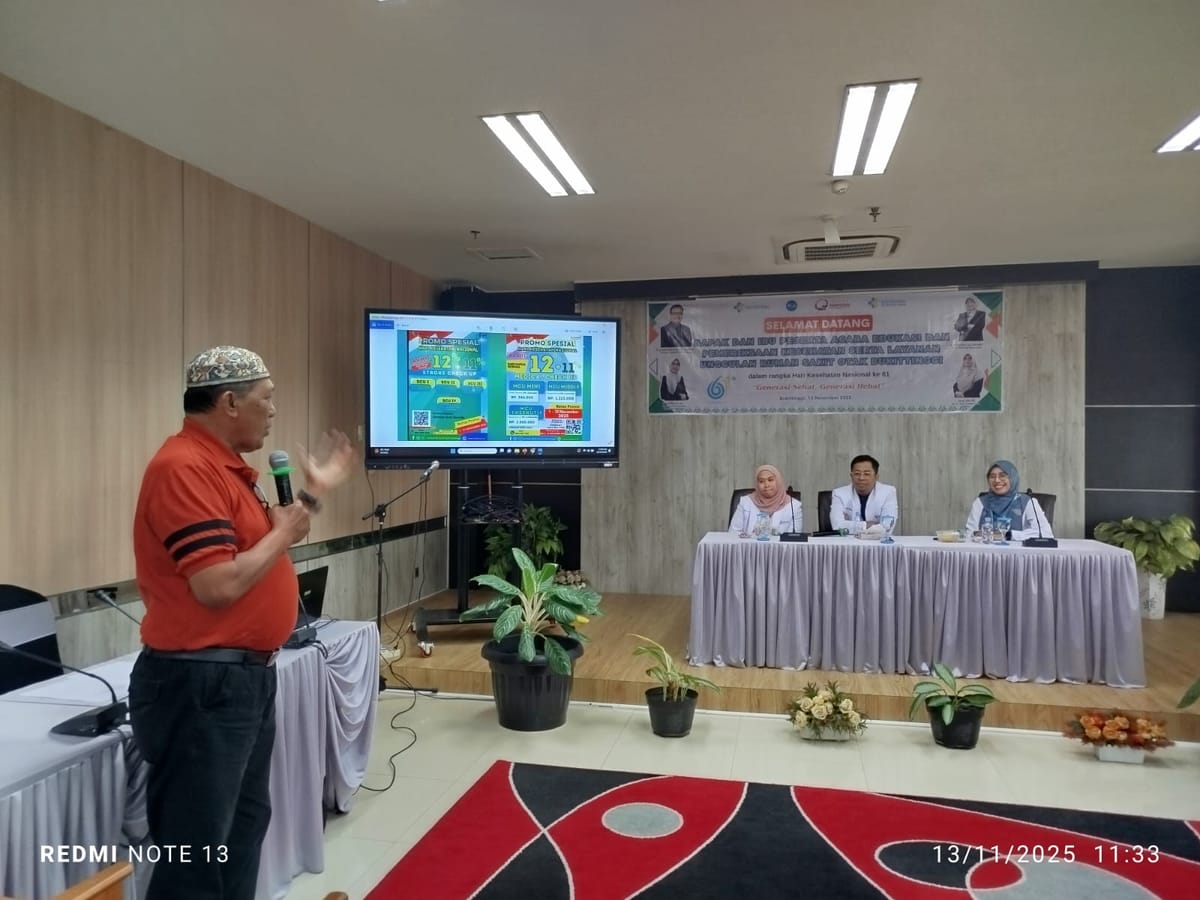 Sosialisai Layanan Unggulan Rumah Sakit Otak M. Hatta Bukittinggi Dalam Rangka Hari Kesehatan ke 61