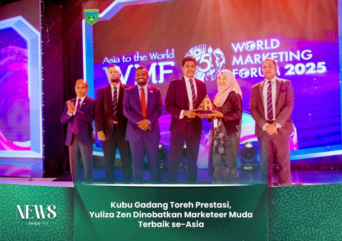 Kubu Gadang Padang Panjang Toreh Prestasi, Yuliza Zen Dinobatkan Marketeer Muda Terbaik se-Asia