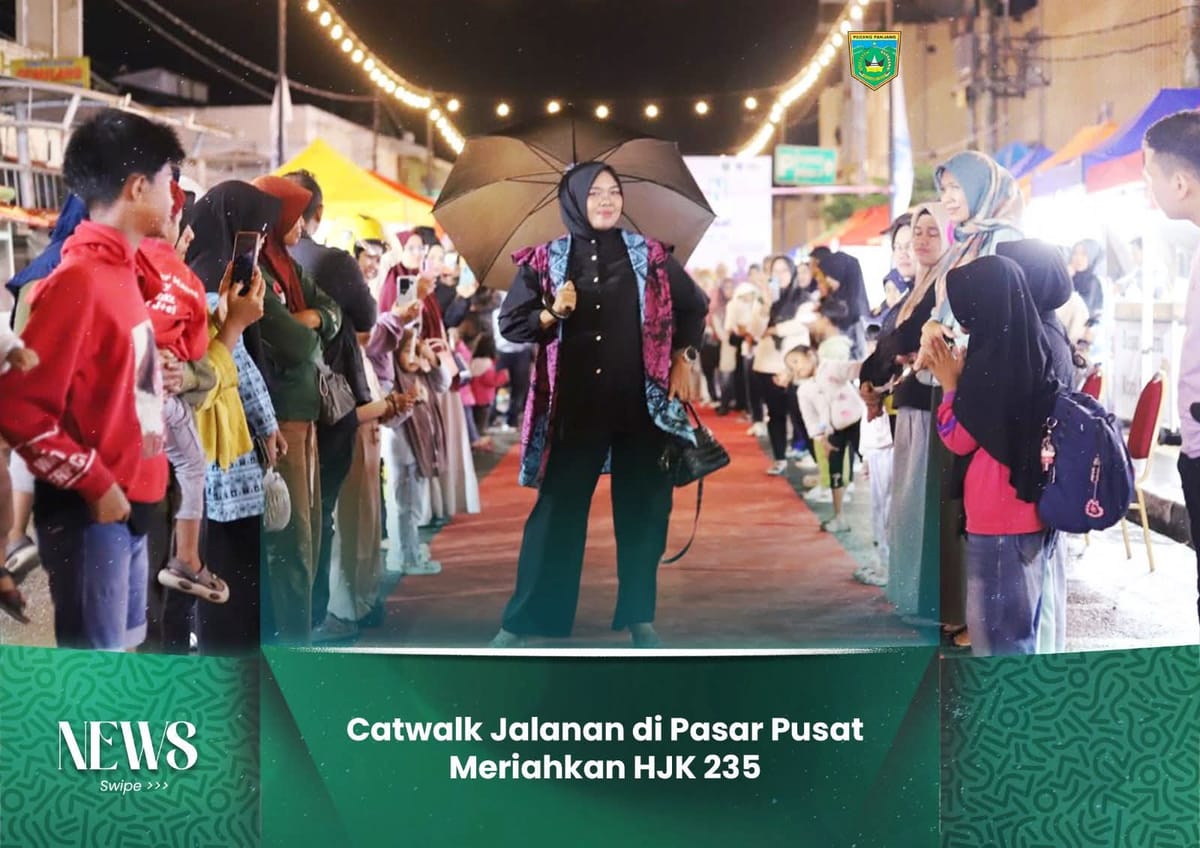 Catwalk Jalanan di Pasar Pusat Padang Panjang Meriahkan Hari Jadi Kota (HJK) ke 235
