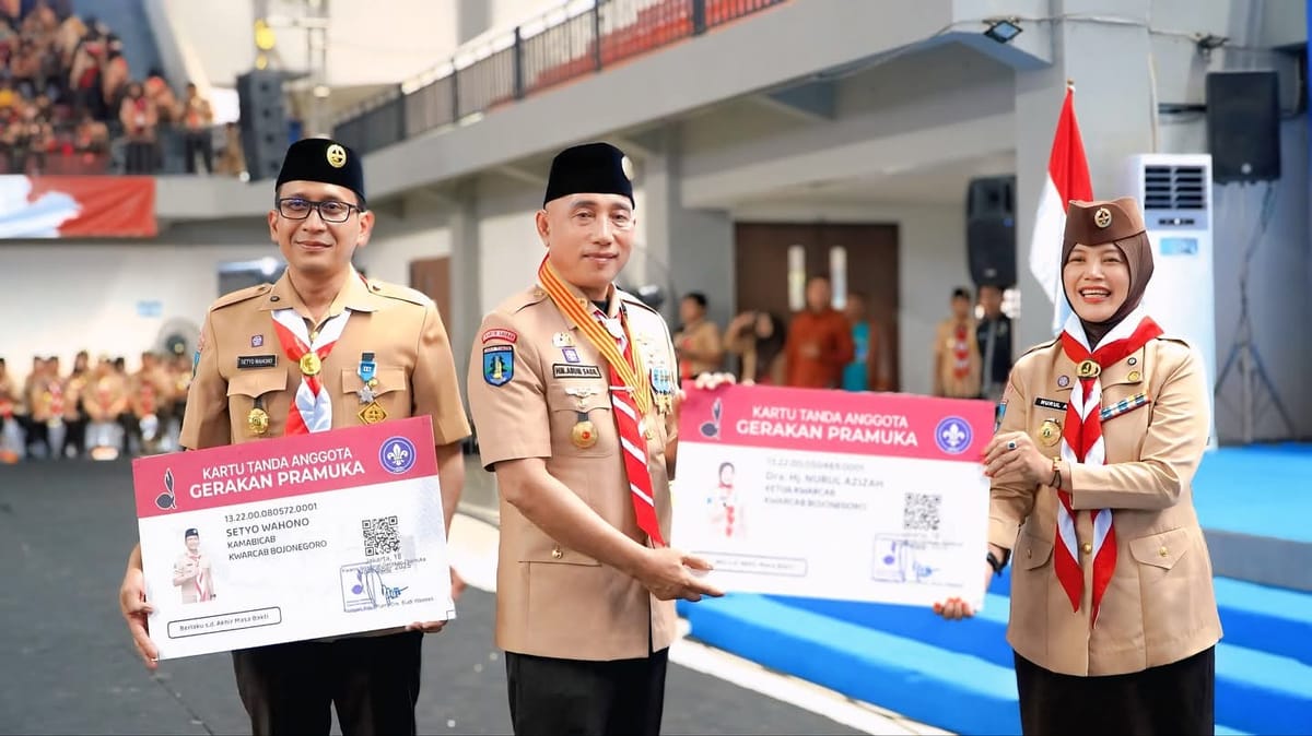 Arum Sabil Melantik Majelis Pembimbing Cabang (Mabicab) dan Kwartir Cabang (Kwarcab) Gerakan Pramuka Bojonegoro