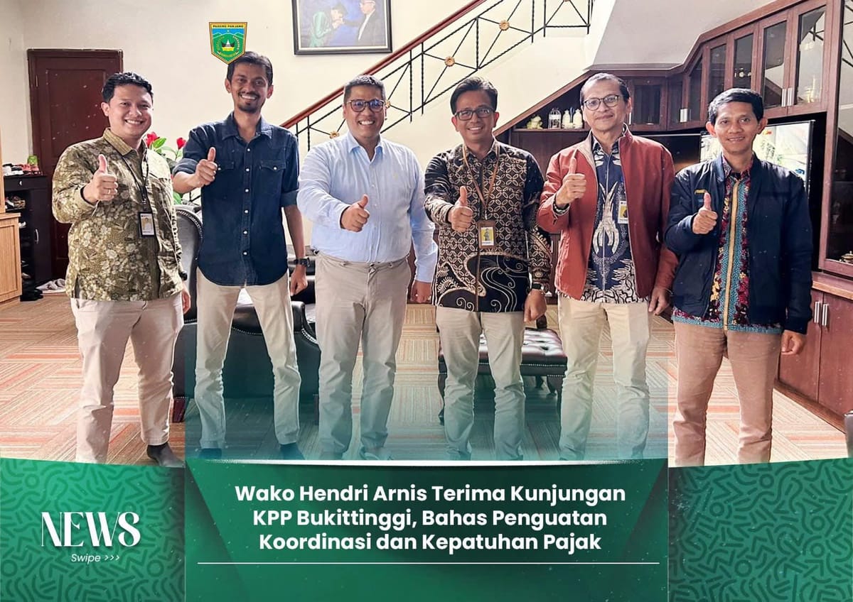 Wali Kota Padang Panjang Hendri Arnis Terima Kunjungan KPP Bukittinggi, Bahas Penguatan Koordinasi dan Kepatuhan Pajak