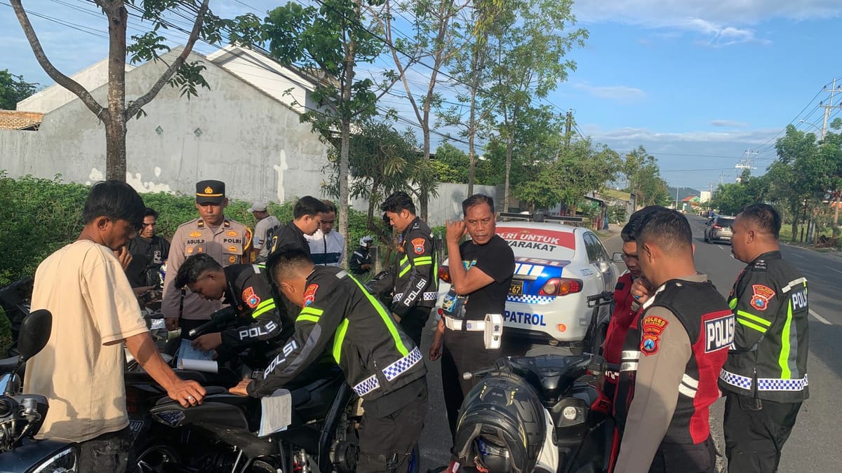 Patroli Gabungan Satlantas dan Sat Samapta Polres Sumenep Cegah Balap Liar, 42 Motor Diamankan