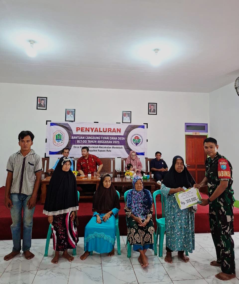 Sinergi Babinsa dan Pemerintah Desa, BLT-DD di Mentebah Tersalur Aman dan Tepat Sasaran