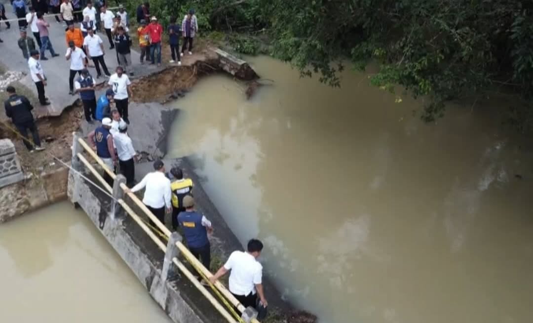Dinas BMBK Lampung Segera Bangun Jembatan Semi Permanen Pengganti Jembatan Kali Nughik