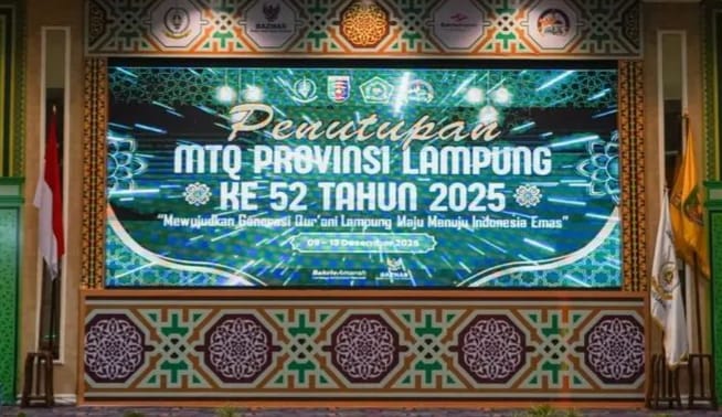 MTQ Ke-52 Lampung Usai, Kabupaten Tanggamus Boyong Piala Bergilir Gubernur