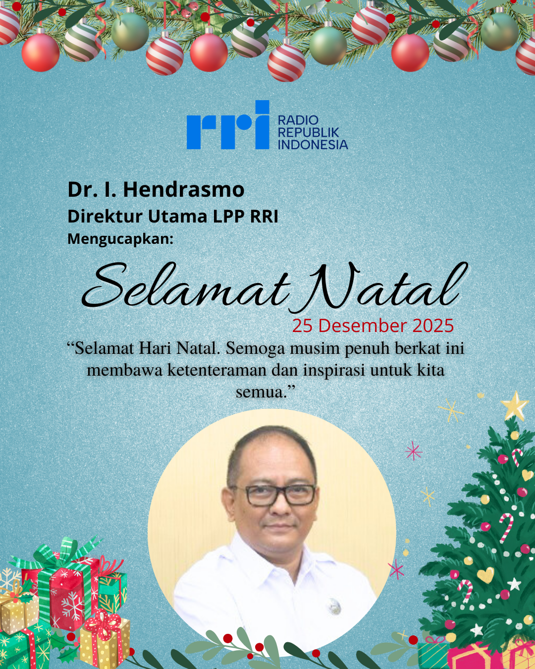 Direktur Utama LPP RRI Dr. I. Hendrasmo