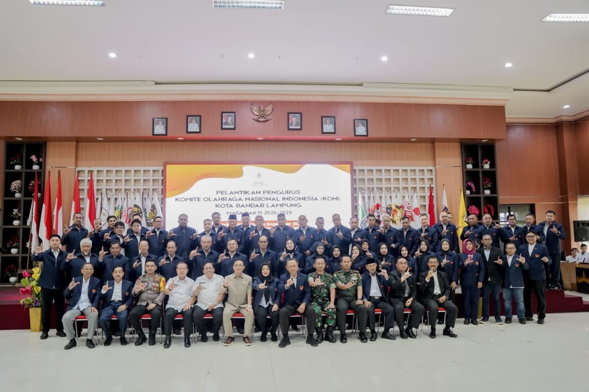 Pengurus KONI Kota Bandarlampung Periode 2025-2029, Dilantik