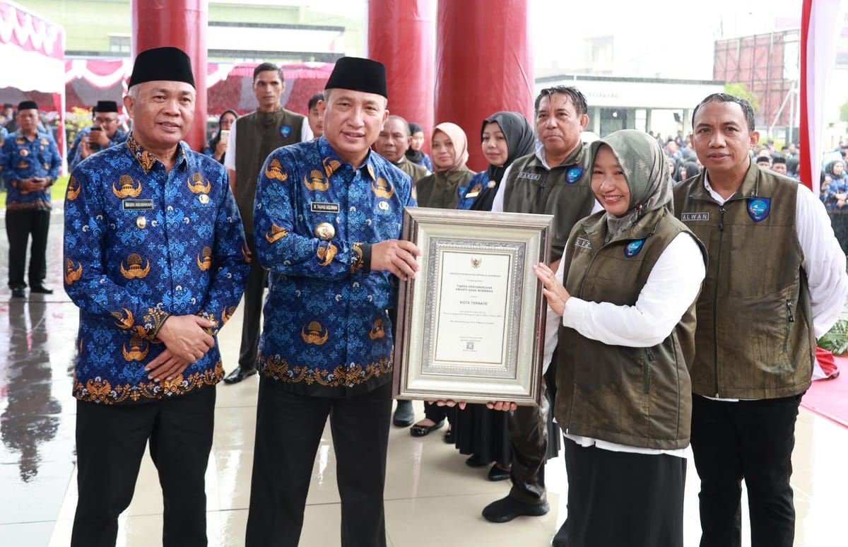 Hujan Deras Warnai Upacara HUT KORPRI dan HKN serta Launching Hari Jadi Ternate 775