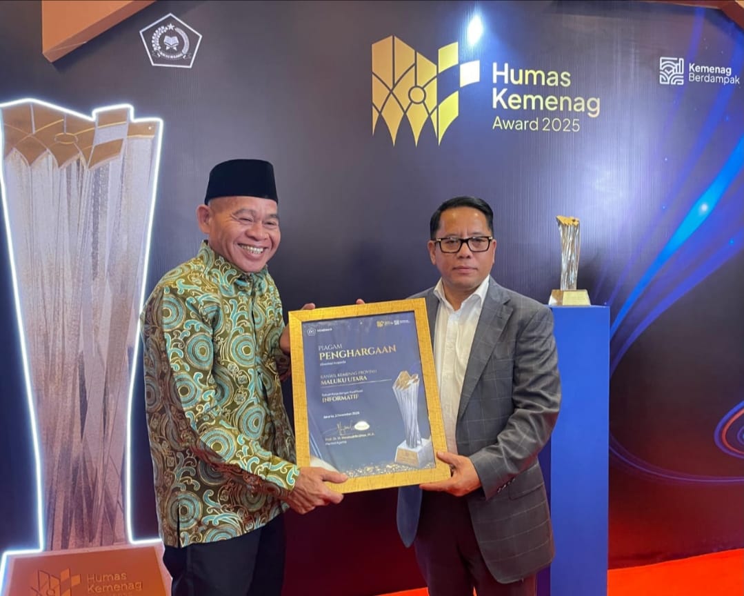 Kemenag Maluku Utara Raih Penghargaan Informatif Humas Kemenag Award 2025