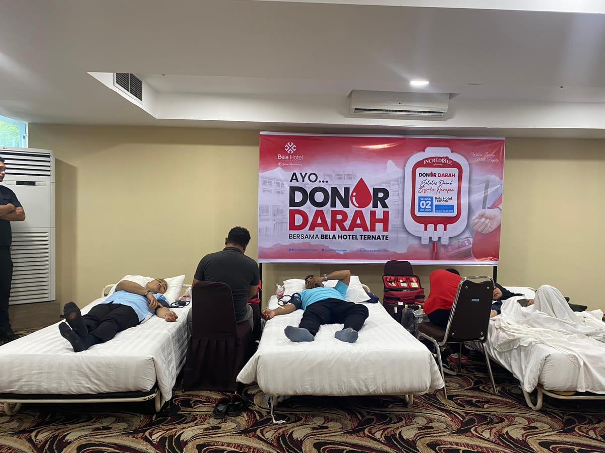 Sambut HUT, Bela Hotel Ternate Gelar Donor Darah