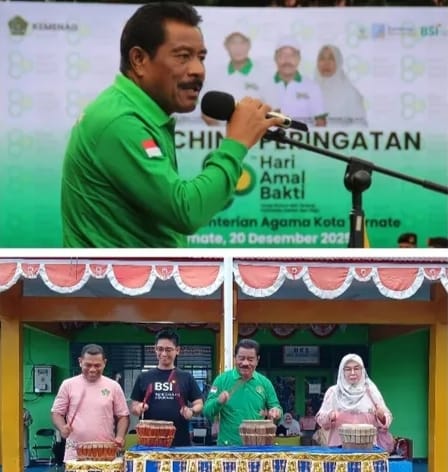 Pemukulan Tifa Tandai Pelaksanaan Kegiatan HAB Ke-80 di Kemenag Kota Ternate