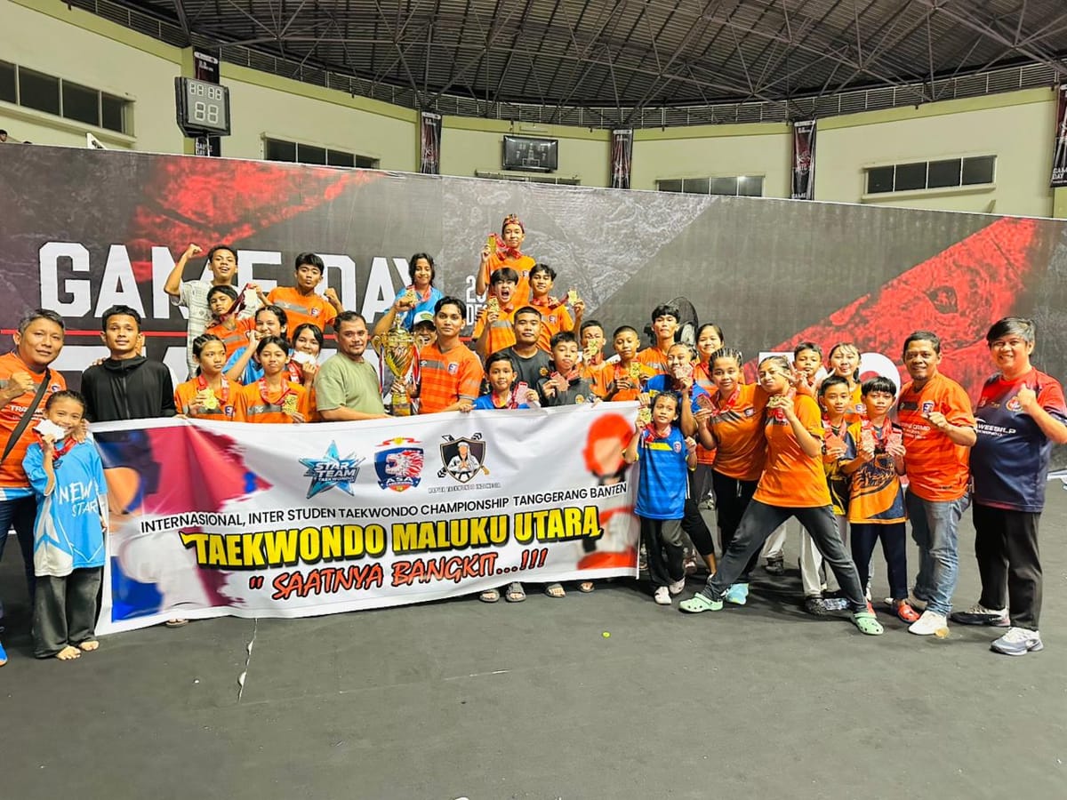 Dojang Maluku Utara Raih Juara Umum di Kejuaraan Internasional Inter Student Taekwondo Championship