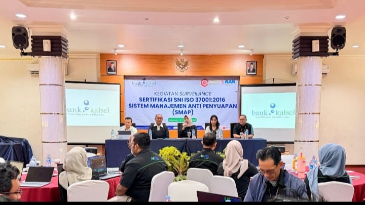 Bank Kalsel Perkuat Budaya Anti Penyuapan Melalui Surveillance Sertifikasi SNI ISO 37001 : 2016