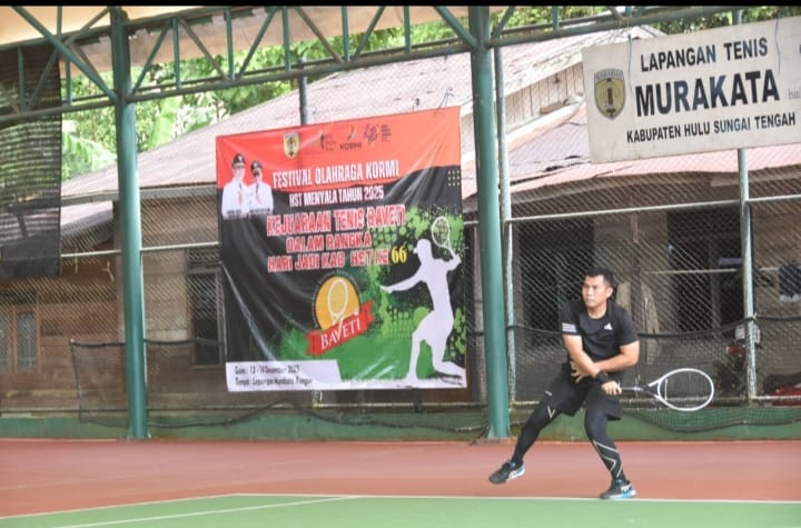 Tampil Kompetitif, Dandim 1002/HST Menang Dramatis Lewat Tie Break Cabor Baveti U45