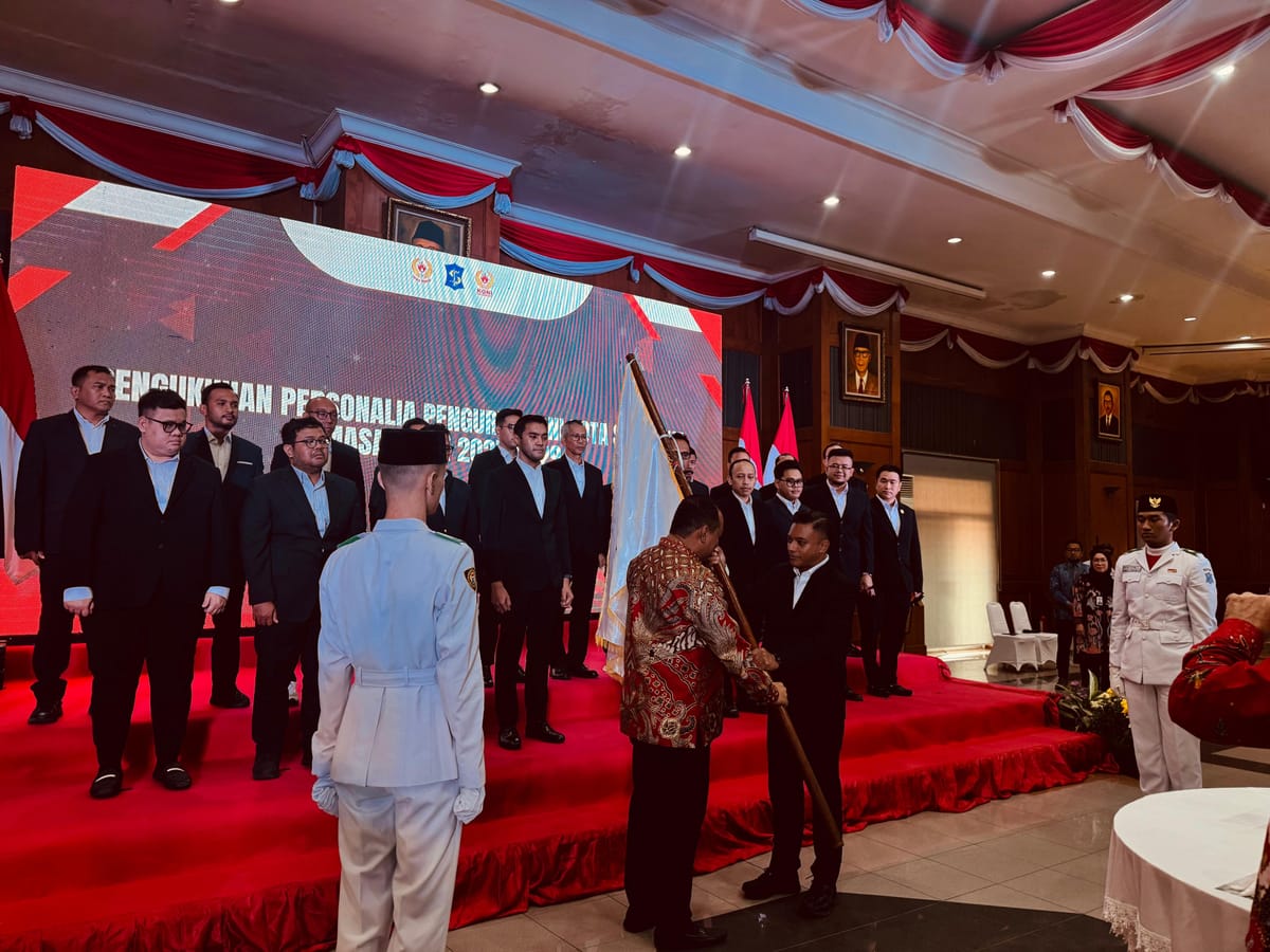 Pelantikan Pengurus KONI Surabaya 2025-2029, Ketua Rio Optimis Target 250 Emas Porprov 2027 Tercapai