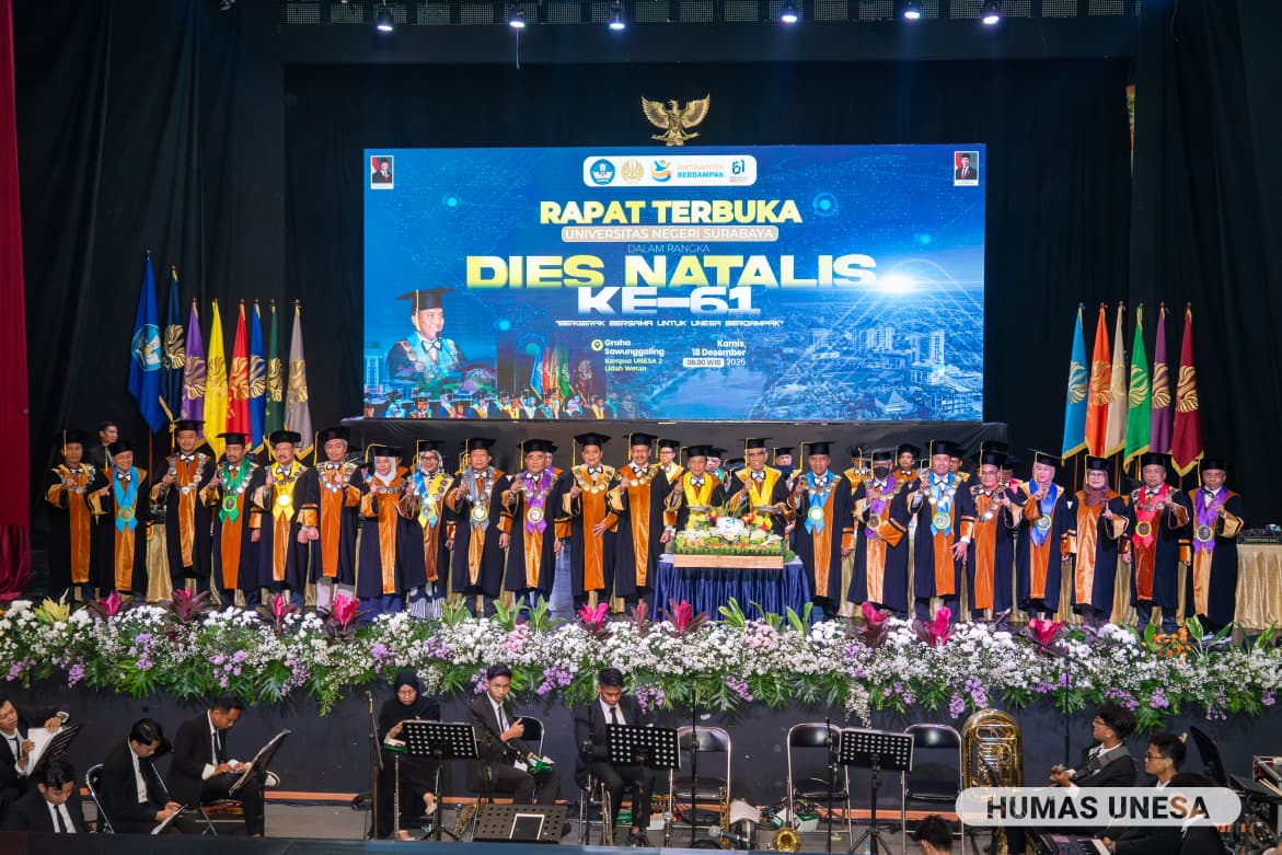 Puncak Peringatan Dies Natalis ke-61, Unesa Fokus Tingkatkan Kualitas dan Naik Peringkat Internasional.