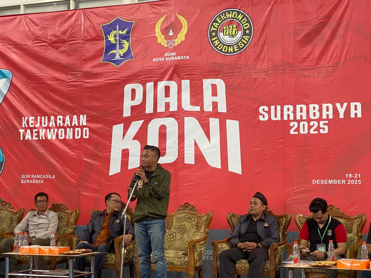 Kejuaraan Taekwondo Piala KONI Kota Surabaya 2025 Diikuti Hampir 1.000 Atlet.