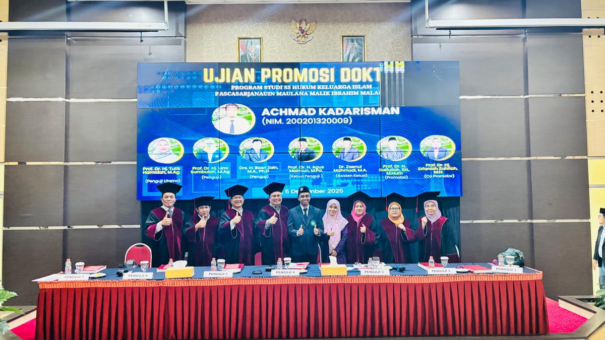 Hakim PA Sumenep Ali Kadarisman Raih Gelar Doktor Usai Rekonstruksi Konsep Nushuz di UIN Malang