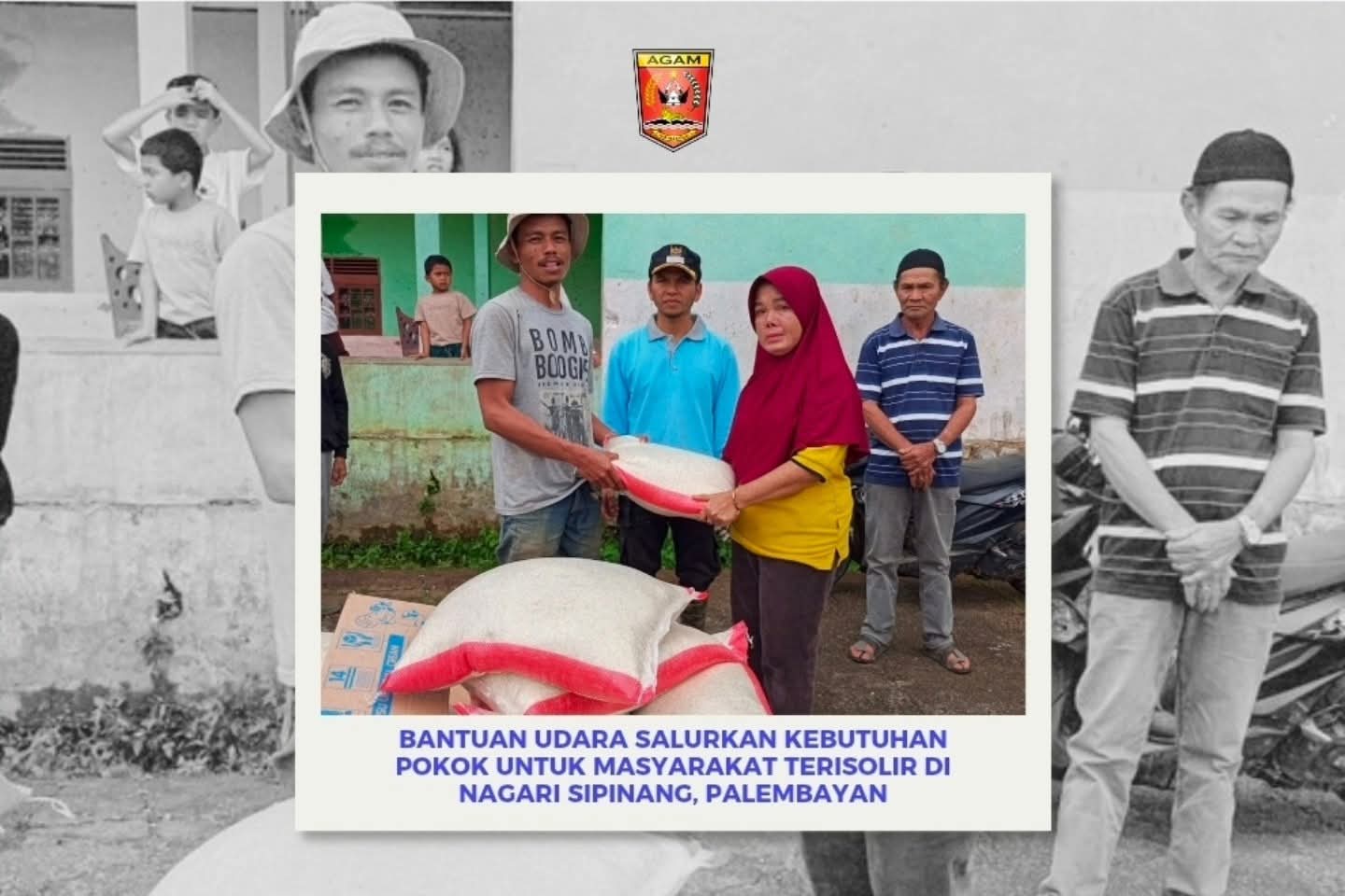 Bantuan Udara Salurkan Kebutuhan Pokok untuk Masyarakat Terisolir di Nagari Sipinang, Palembayan, Agam