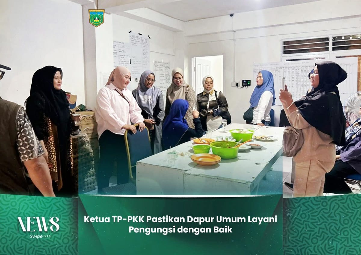 Ketua TP-PKK Padang Panjang Pastikan Dapur Umum Layani Pengungsi dengan Baik