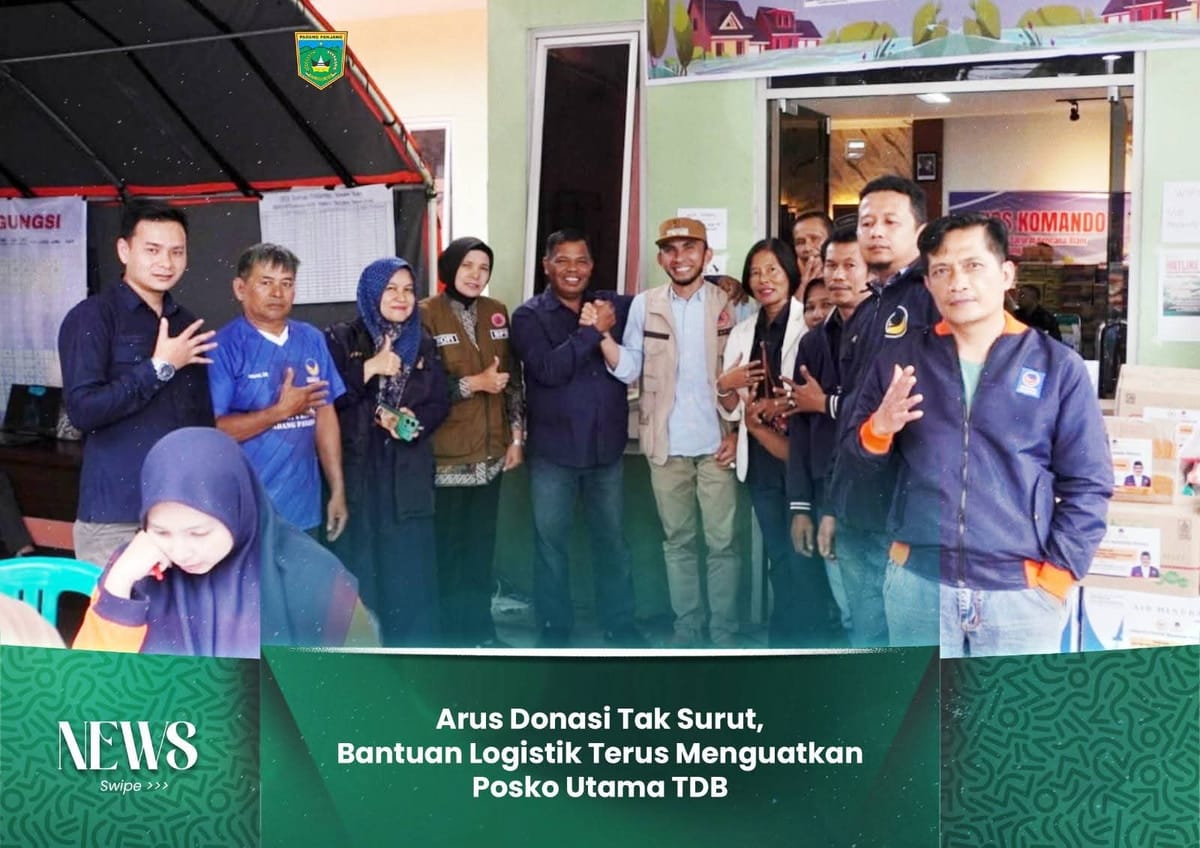 Arus Donasi Tak Surut, Bantuan Logistik Terus Menguatkan Posko Utama TDB Padang Panjang