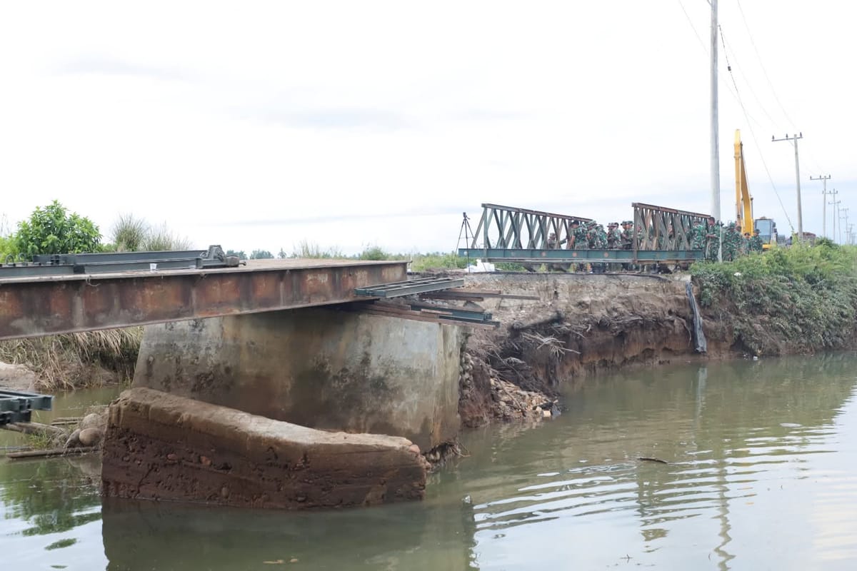 BNPB Pasang Jembatan Bailey di Sejumlah Daerah Terdampak Bencana Banjir dan Longsor di Sumbar