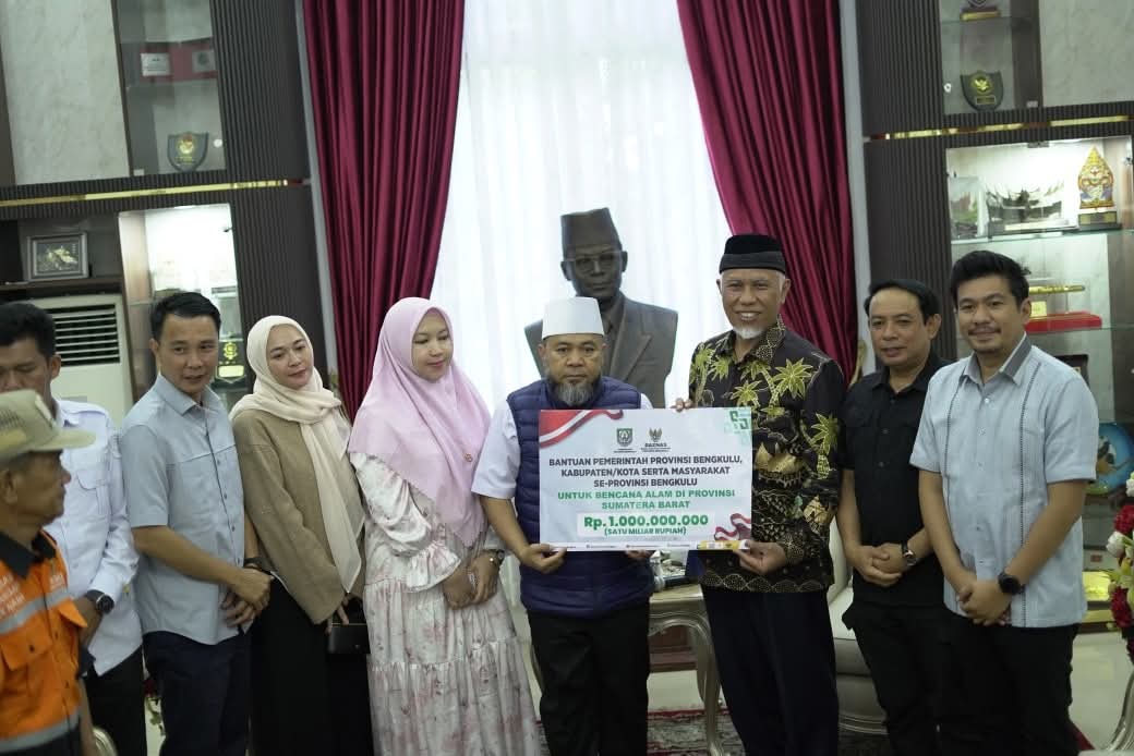 Pemprov Bengkulu Salurkan Bantuan Senilai Rp1 Miliar untuk Bencana Sumbar