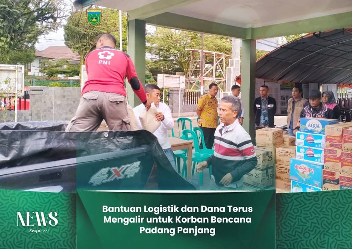 Bantuan Logistik dan Dana Terus Mengalir untuk Korban Bencana Padang Panjang