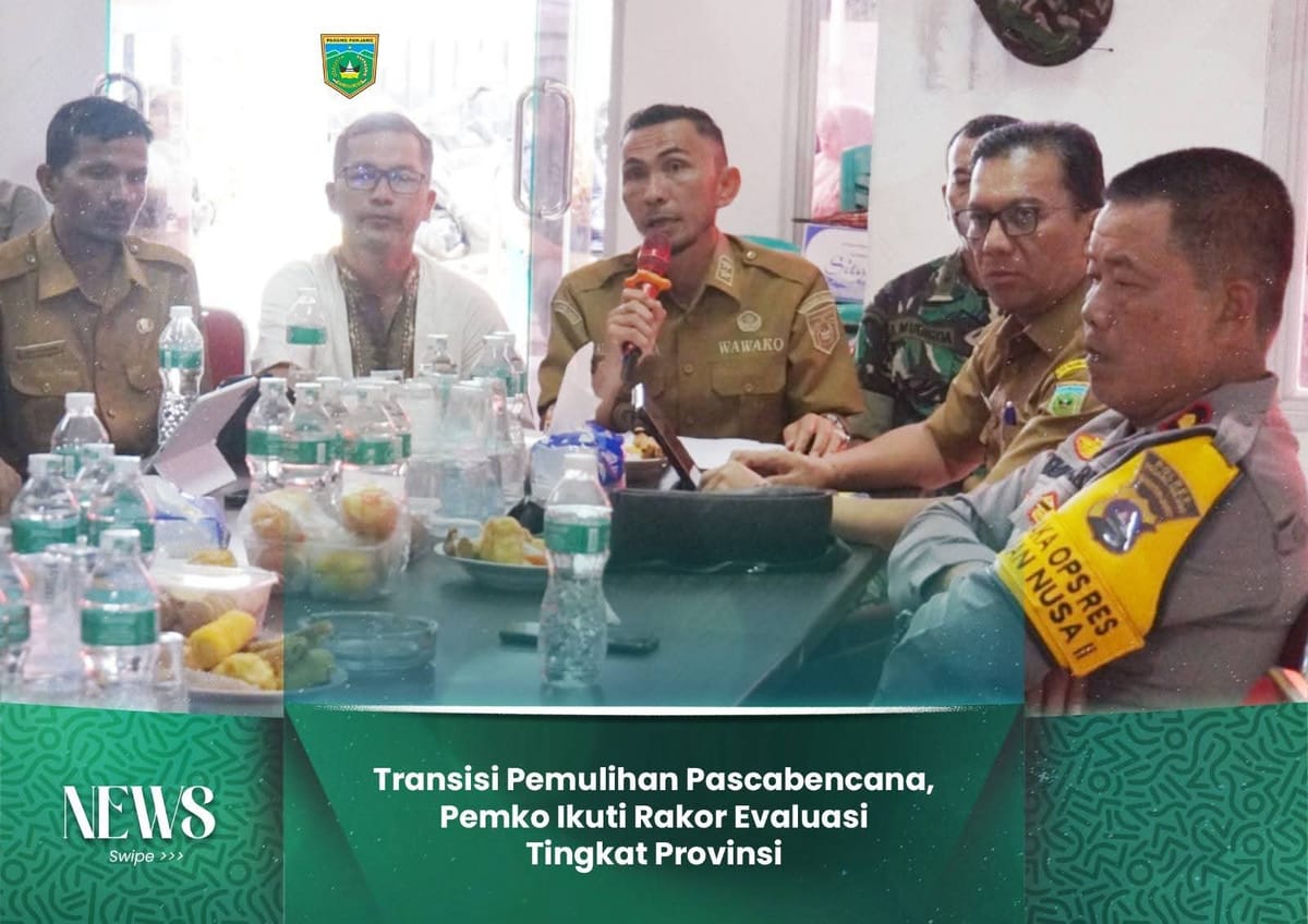 Transisi Pemulihan Pascabencana, Pemko Ikuti Rakor Evaluasi Tingkat Provinsi