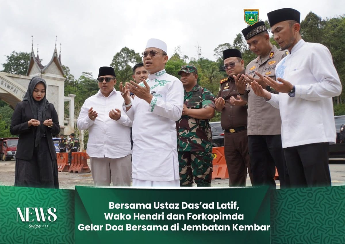 Bersama Ustaz Das’ad Latif, Wako Hendri dan Forkopimda Gelar Doa Bersama di Jembatan Kembar
