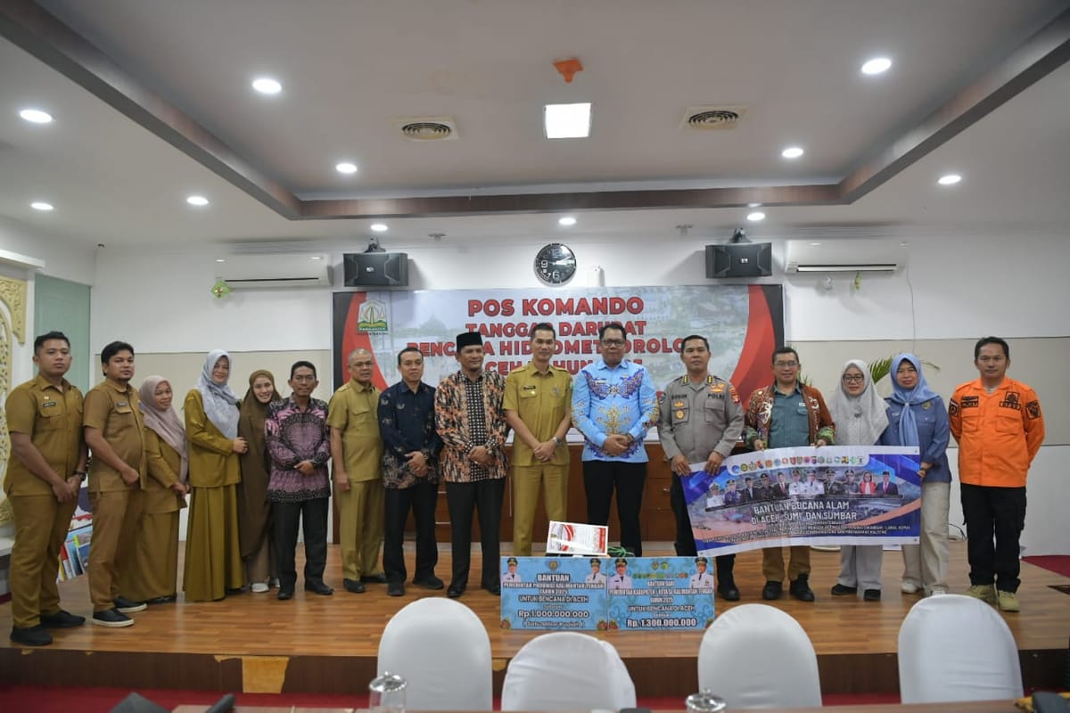Kalimantan Tengah Salurkan Bantuan Rp 2,9 Miliar untuk Bencana Banjir dan Longsor Aceh