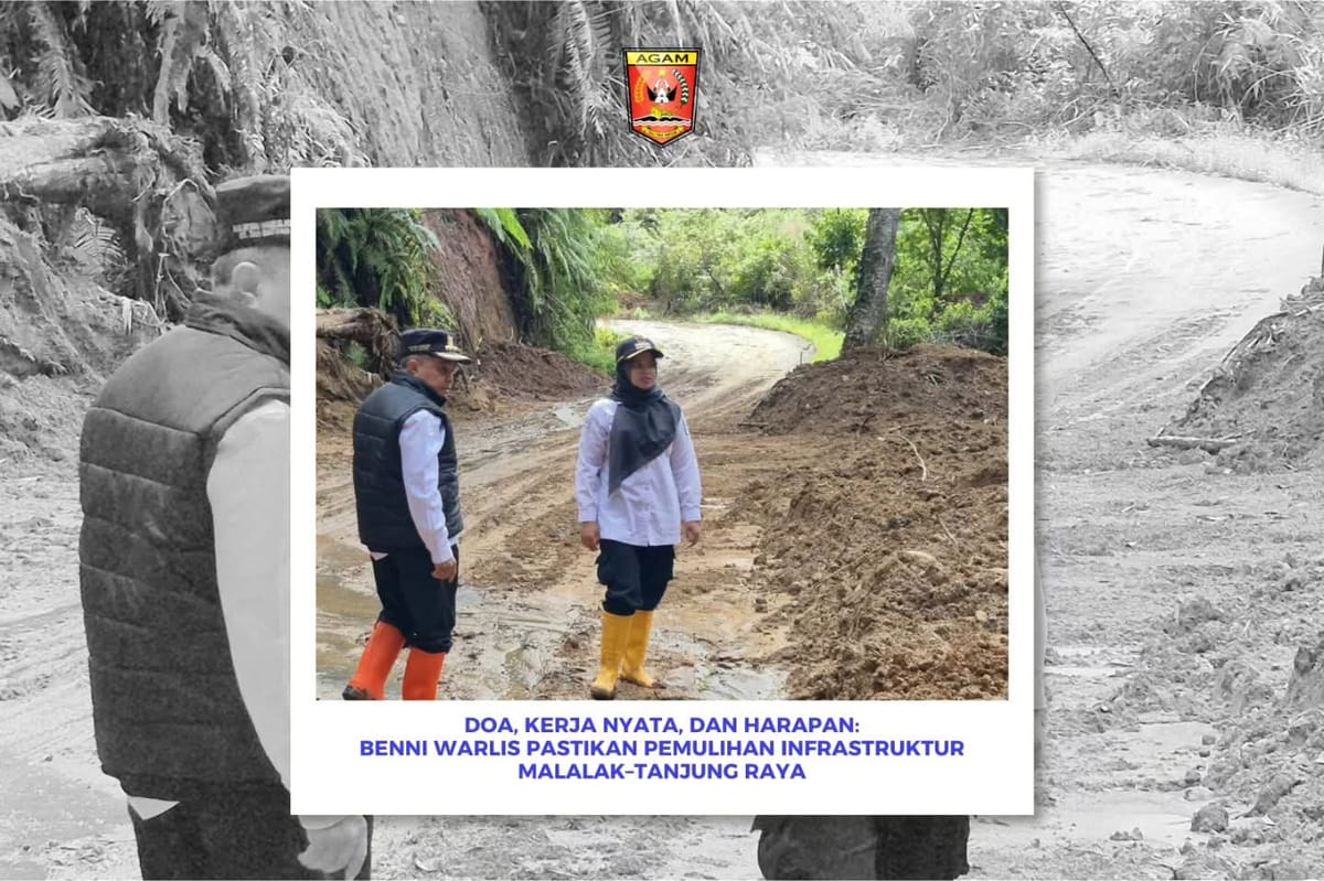 Doa, Kerja Nyata, dan Harapan: Bupati Benni Warlis Tinjau Pemulihan Infrastruktur Malalak–Tanjung Raya