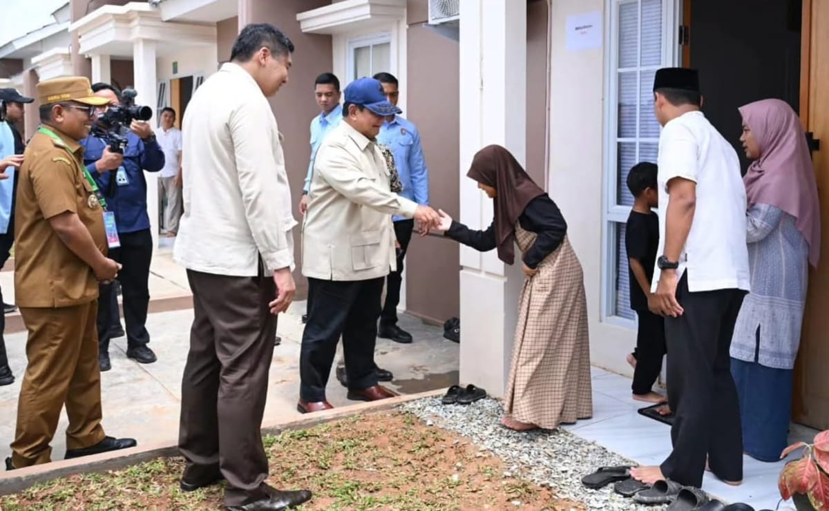 Presiden Prabowo Subianto Hadiri Akad Massal 50.030 Unit Rumah KPR Sejahtera FLPP di Kota Serang, Banten