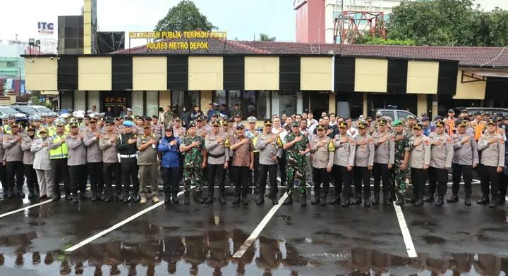 Polres Metro Depok Terjunkan 665 Personil Gabungan Pengamanan Nataru
