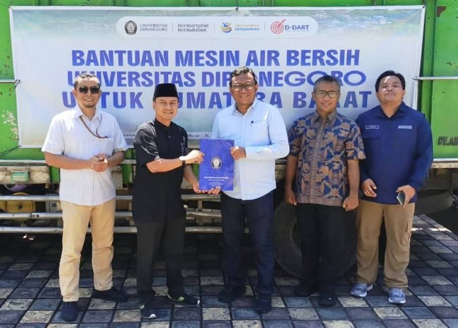 Bantuan Mesin Penjernih dari Undip Datang, Air Segera Bersih