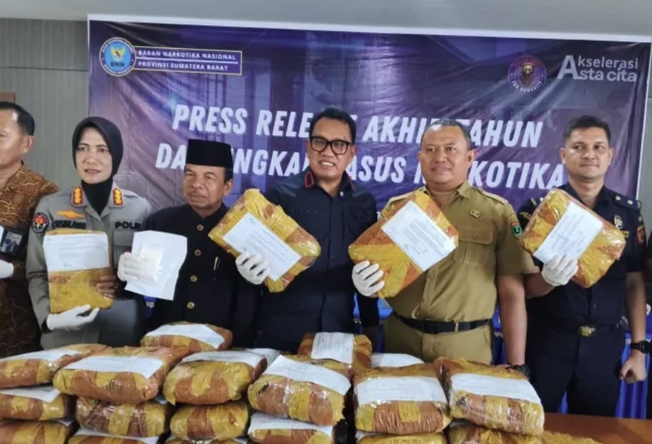 Sumbar Darurat Narkoba, Peredaran Capai 20 Kg per Bulan