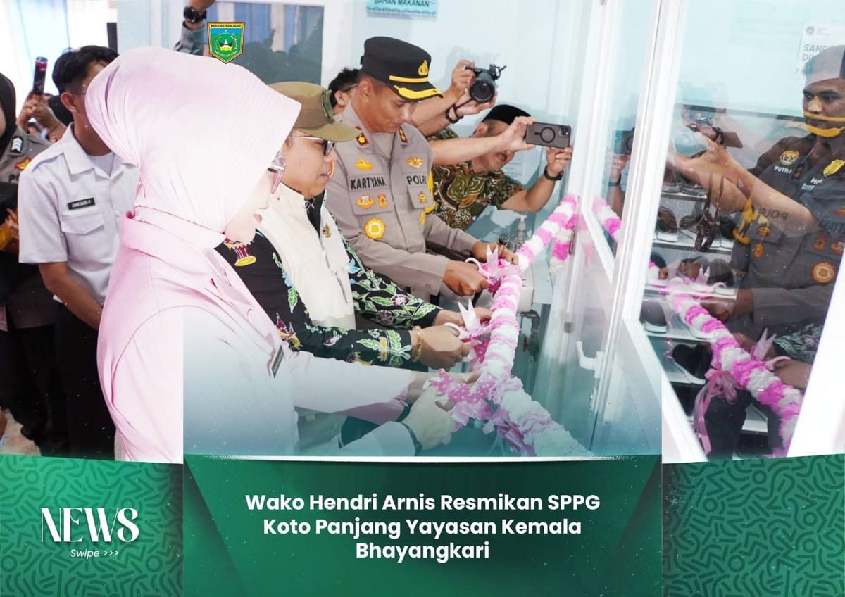 Wali Kota Hendri Arnis Resmikan SPPG Koto Panjang Yayasan Kemala Bhayangkari