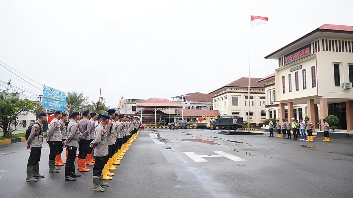 Sambut 100 Personel BKO Brimob, Kapolres Lhokseumawe Tegaskan Misi Kemanusiaan Pemulihan Pascabanjir