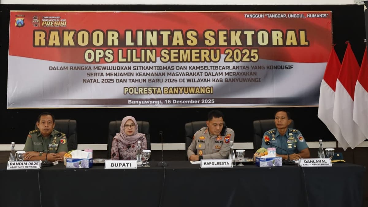 Banyuwangi Gelar Rakor Pengamanan Lintas Sektor Hadapi Libur Nataru 2026