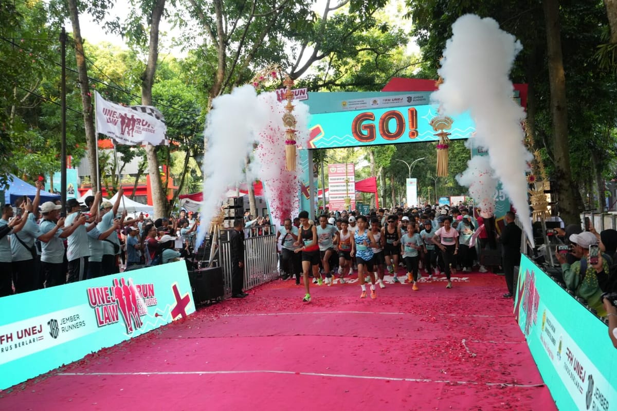 Peserta UNEJ Law Run for Justice 2025 Melebihi Ekspektasi, Ada Peserta Mancanegara