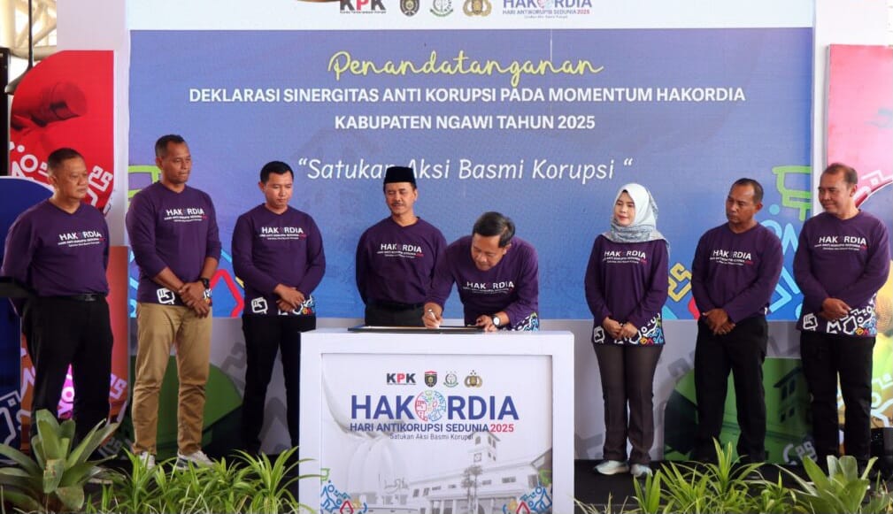 Deklarasi Sinergitas Anti Korupsi Tandai Hakordia 2025 di Ngawi