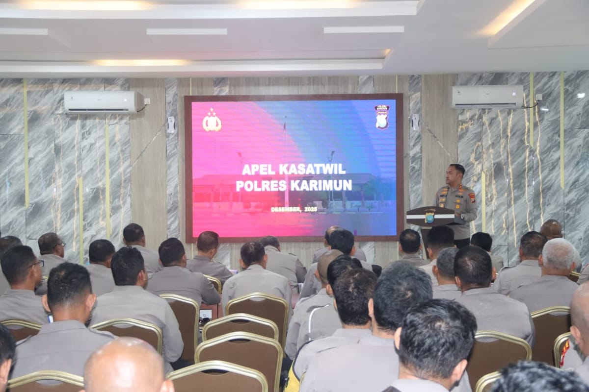 Polres Karimun Gelar Apel Kasatwil, Kapolres Tekankan Bahwa Polri Mendukung Sepenuhnya Transpormasi Polri