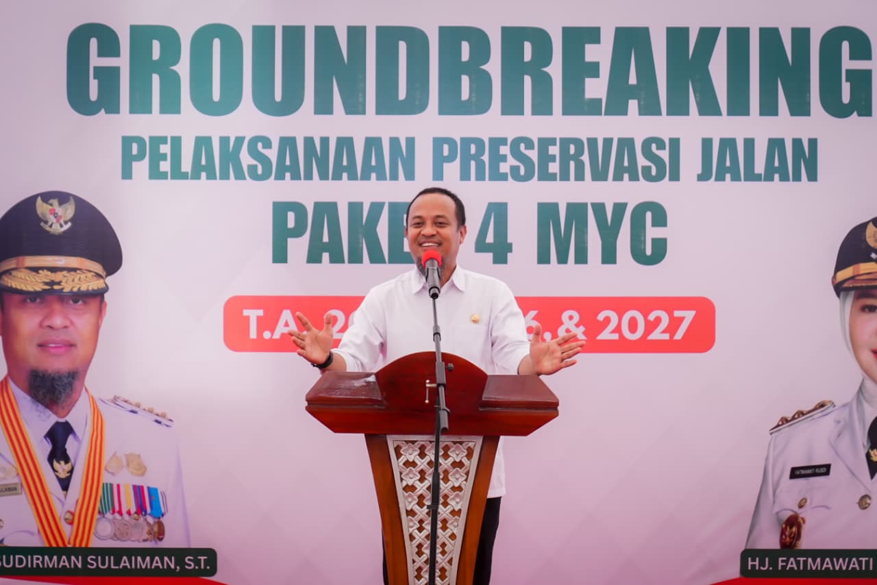 Gubernur Sulawesi Selatan Groundbreaking Paket 4 MYC Konektivitas Jalan di Wajo, Soppeng, Barru, Sidrap dan Bone