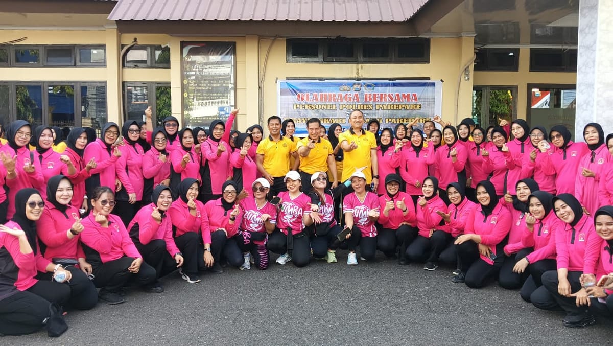 Olahraga Bersama, Cara Polres Parepare Redakan Kejenuhan Personil
