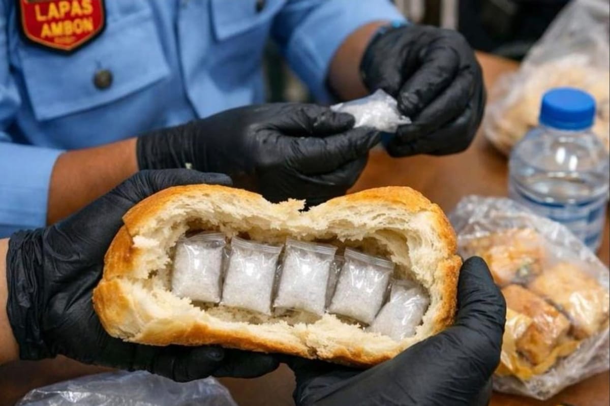 Modus Roti Berisi Sabu Terbongkar, Polisi Tangkap Pelaku Penyelundupan ke Lapas Ambon