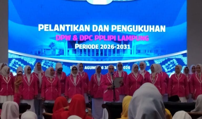 Gubernur Mirza Lantik Pengurus DPW PPLIPI Lampung dan 8 DPC Kabupaten/Kota