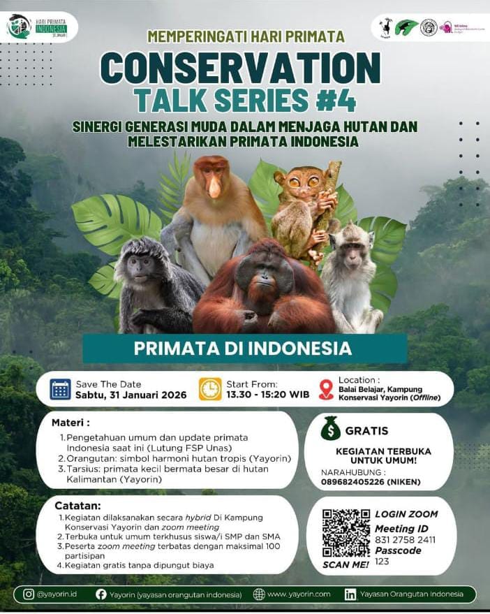 Hari Primata: Imam Qalyubi, Ajak Masyarakat Jaga Primata dan Warisan Alam Kalteng