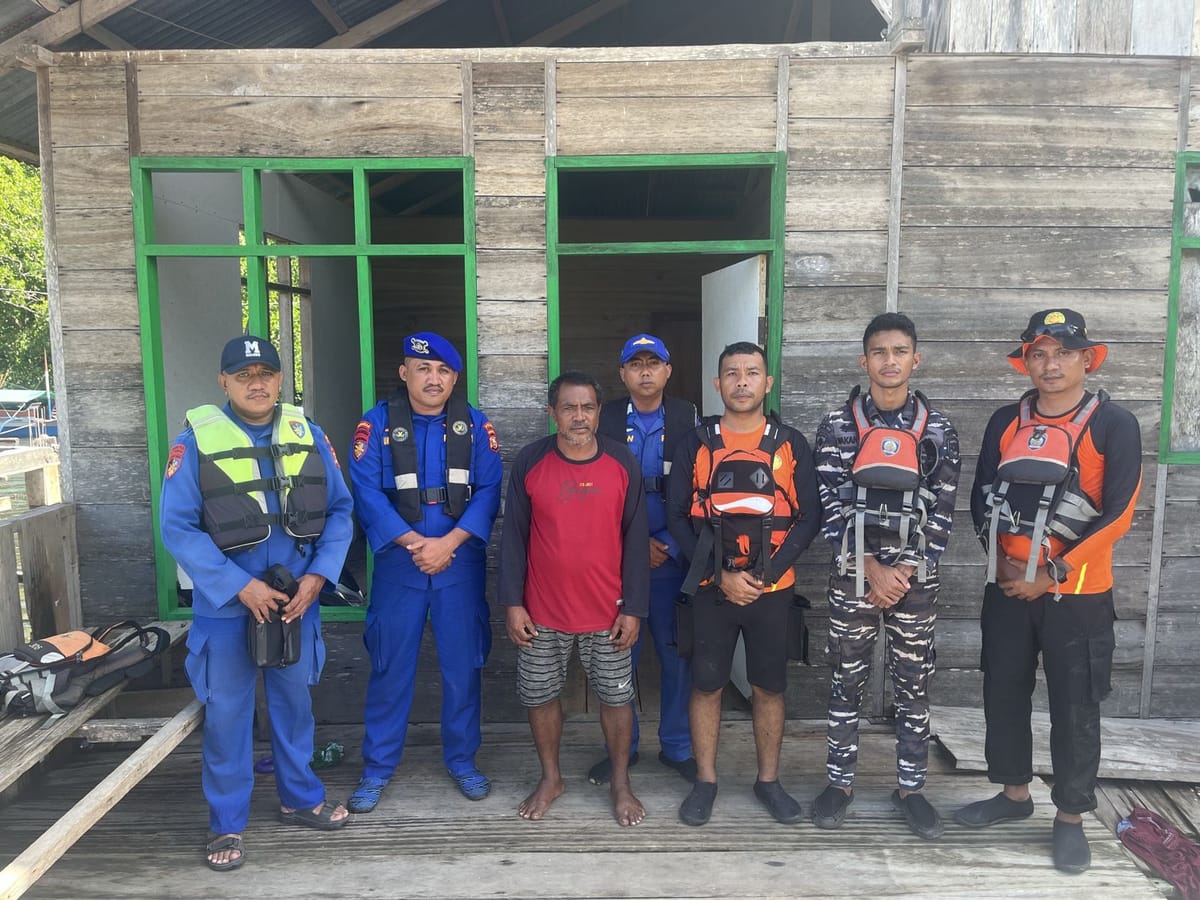 Nelayan Halmahera Utara Yang Belum Kembali Saat Melaut Ditemukan Dalam Keadaan Selamat