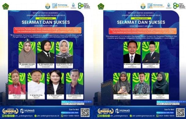Dua Tim Peneliti UIN Palangka Raya Lolos Pendanaan Riset Indonesia Bangkit Kemenag 2025